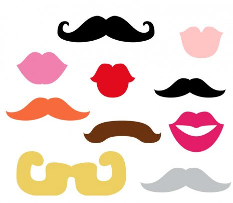 Printable Lips and Mustaches