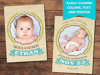 Birth Announcement Card Templates