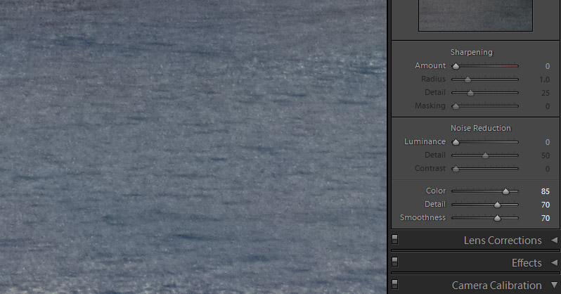 Applying Sharpening and Noise Reduction in Lightroom