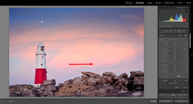 How to Use the Radial Filter in Lightroom