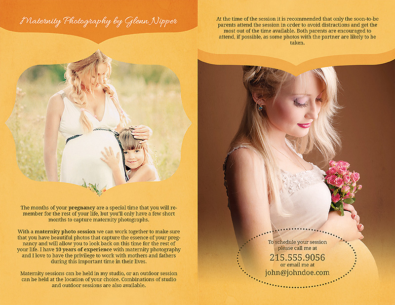 Maternity Photography Services Brochure