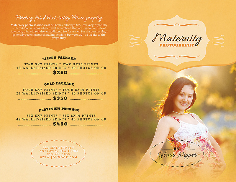 Maternity Photography Services Brochure Template