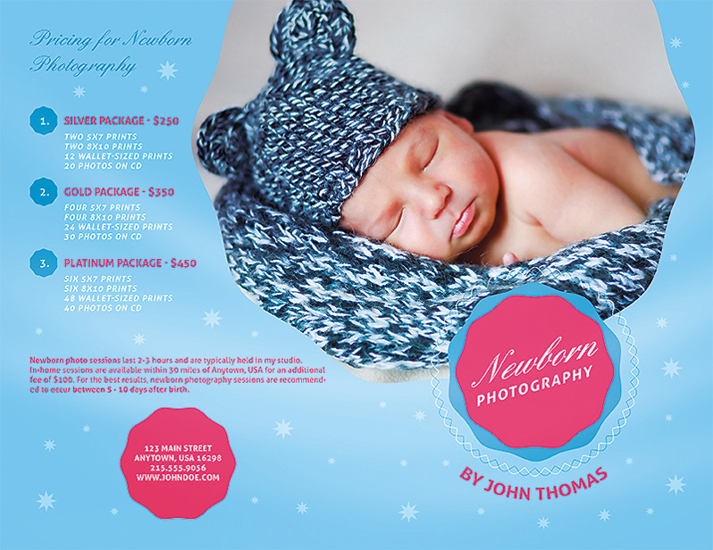 Newborn Photography Services Brochure