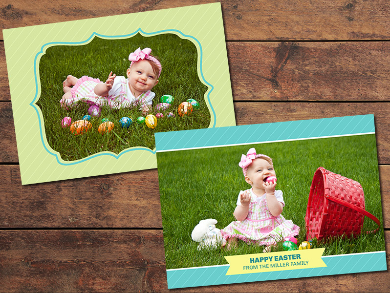 Ribbon Easter Card Template